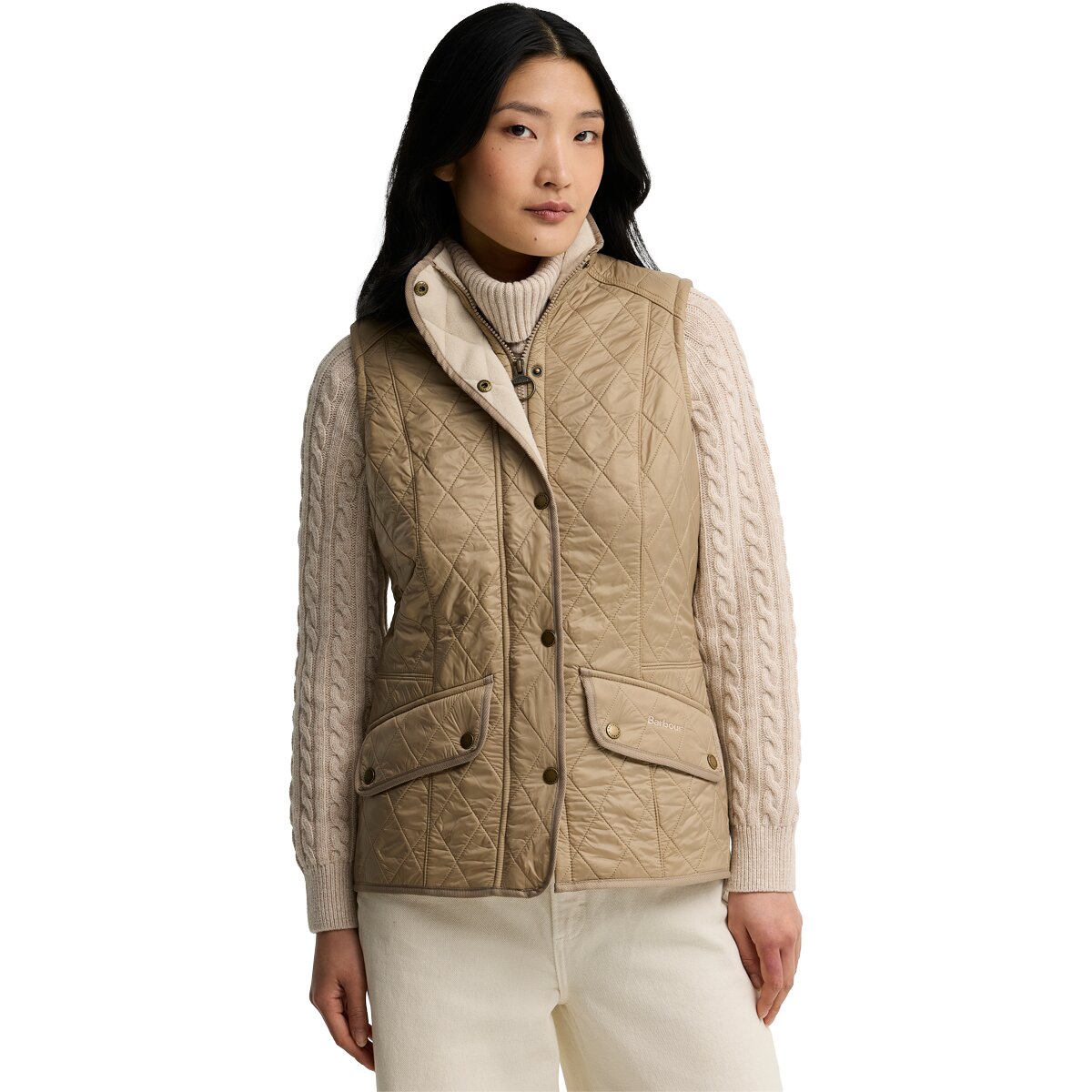 Image of Barbour Cavalry Gilet Vest - Women's Light Trench/Pearl, US 2/UK 6