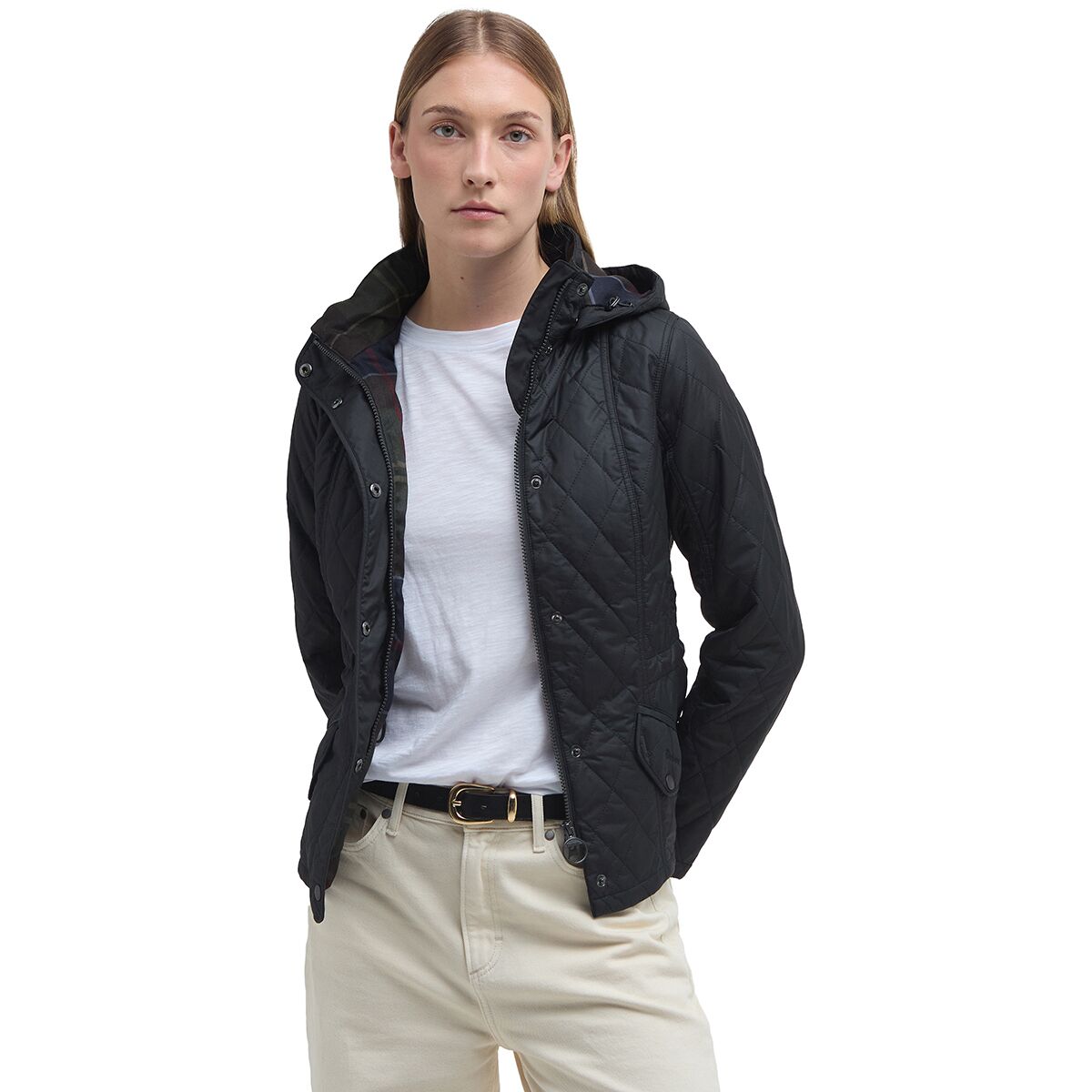 Image of Barbour Millfire Quilt Jacket - Women's Black/Classic, US 2/UK 6