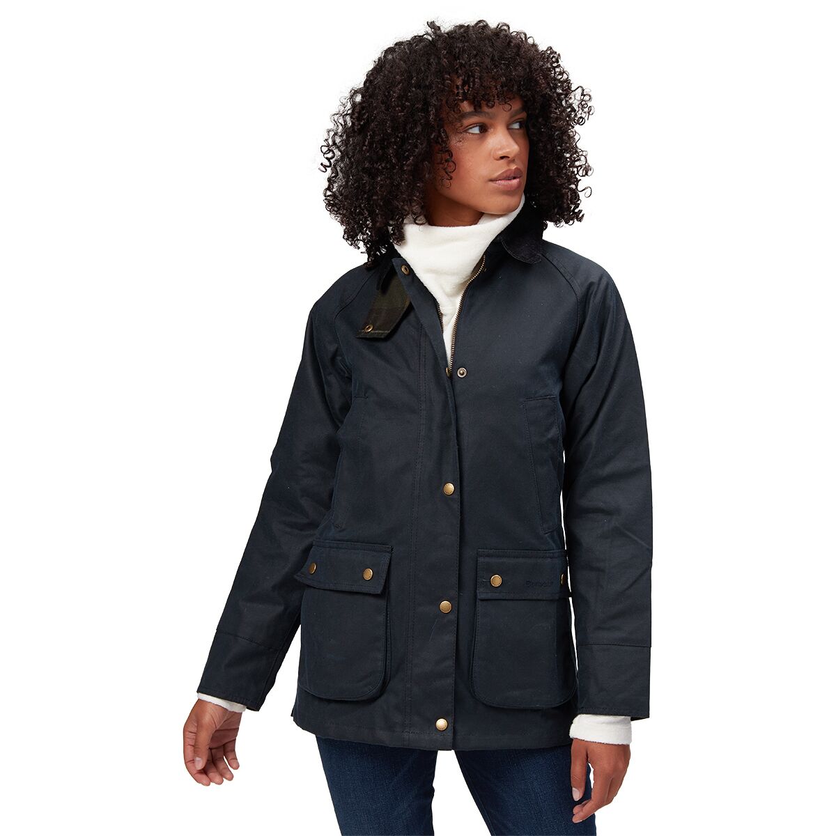 Image of Barbour Acorn Wax Jacket - Women's Navy, US 10/UK 14