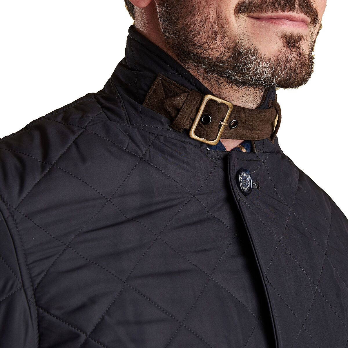 barbour lutz quilted jacket black