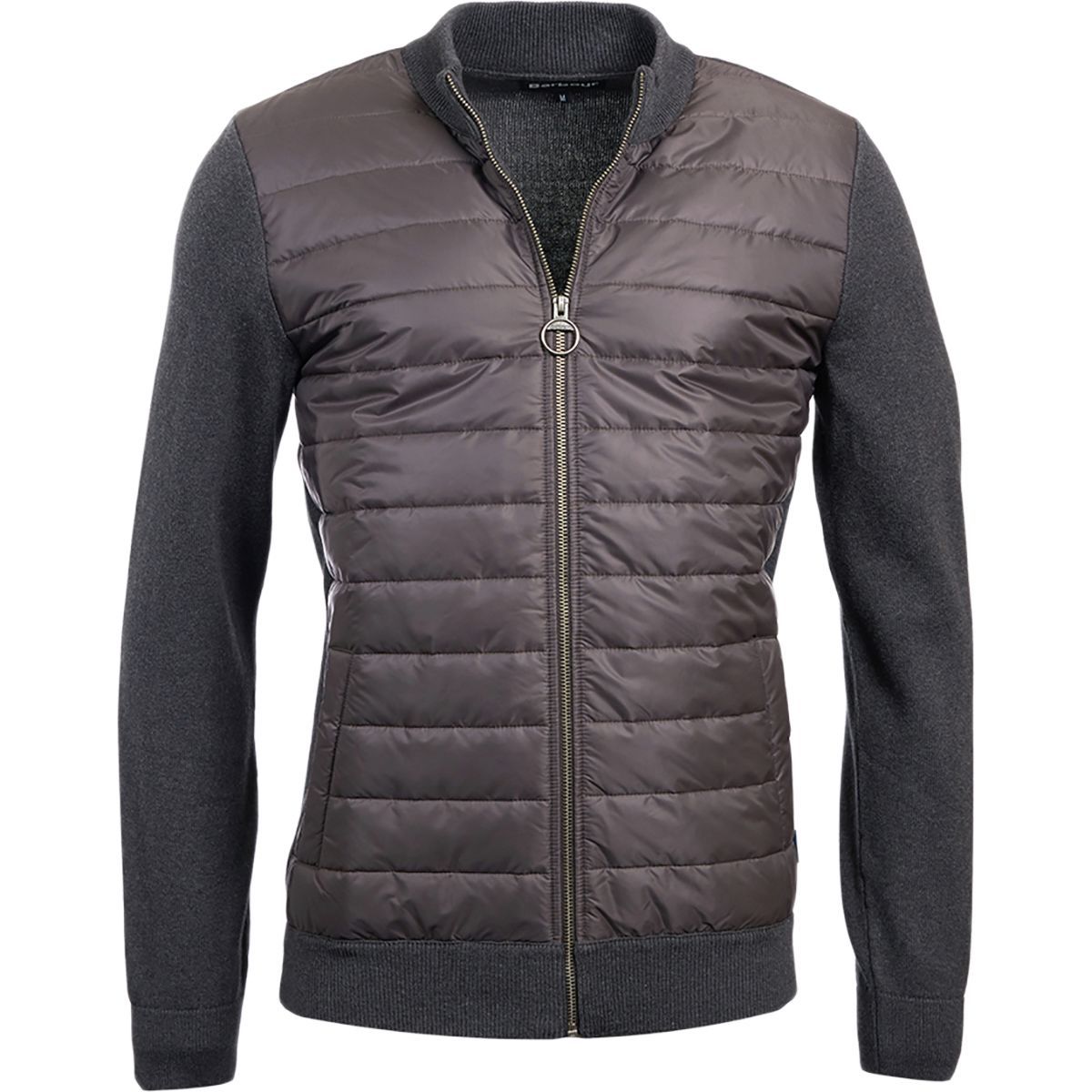 Barbour Carn Baffle Zip-Thru Sweater - Men's Solid Charcoal, S