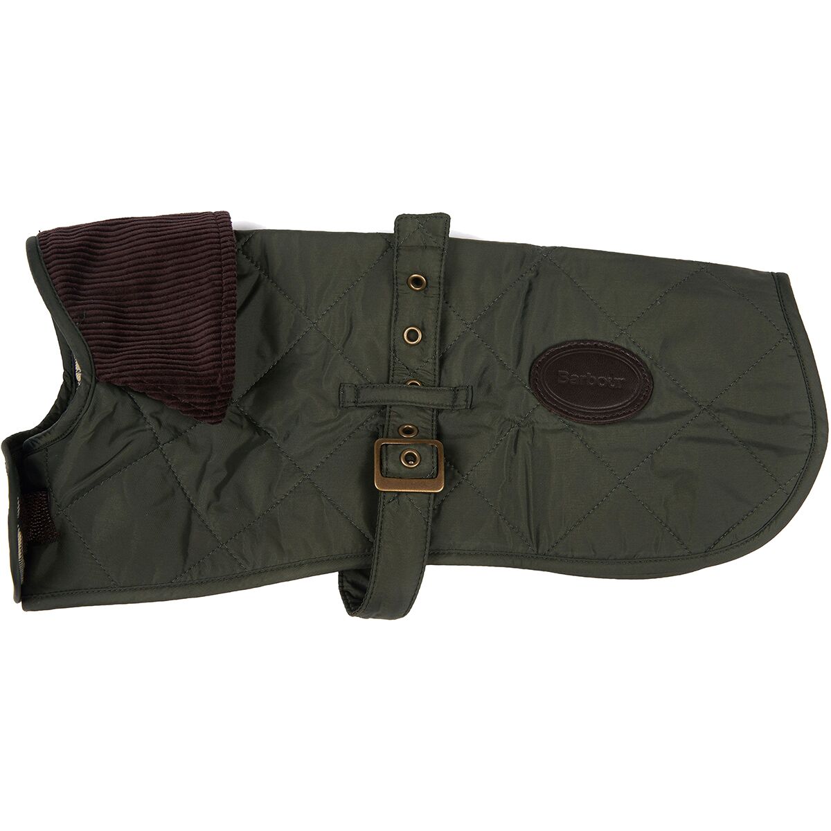 Image of Barbour Quilted Dog Coat Olive, S