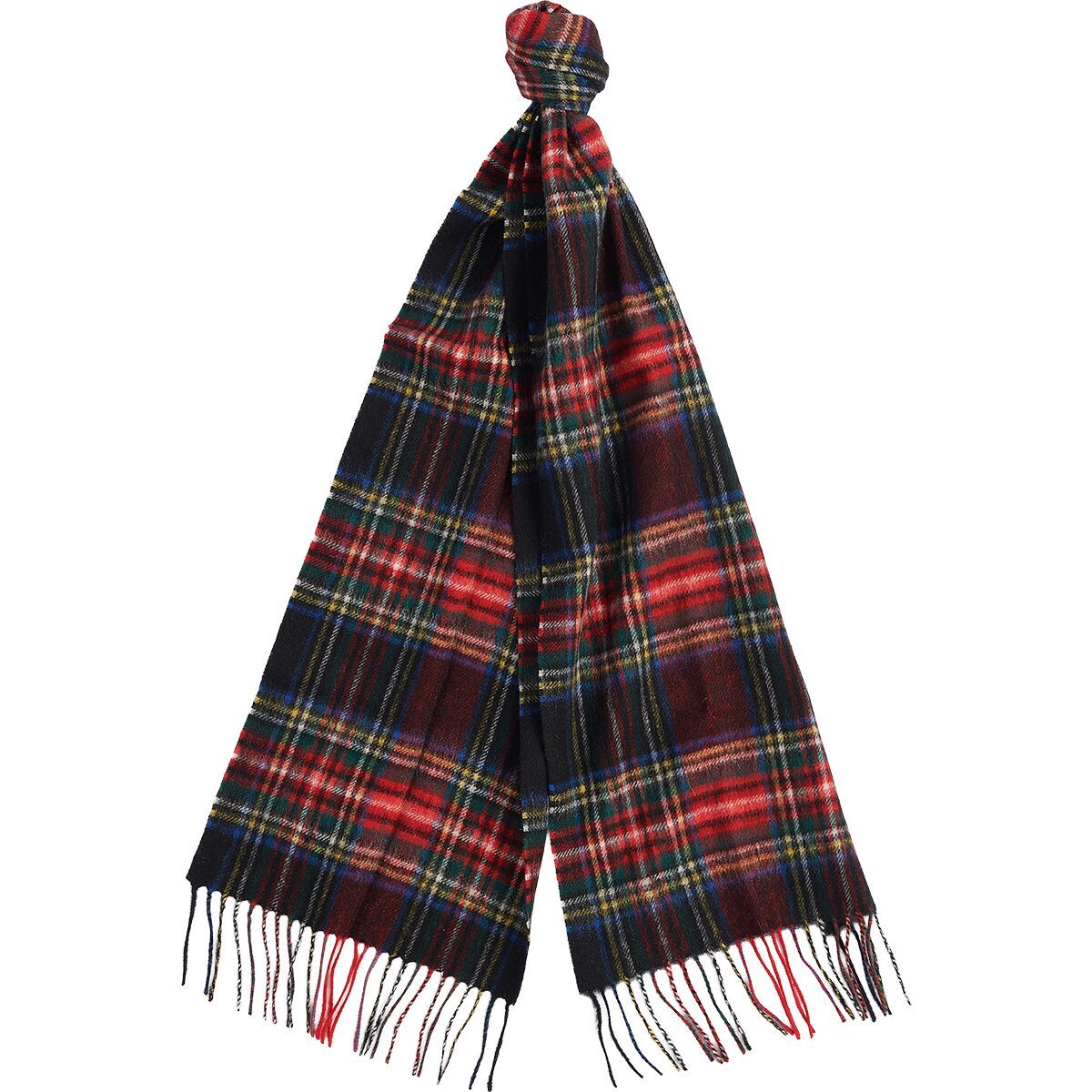 Image of Barbour New Check Tartan Scarf Black Stewart, One Size