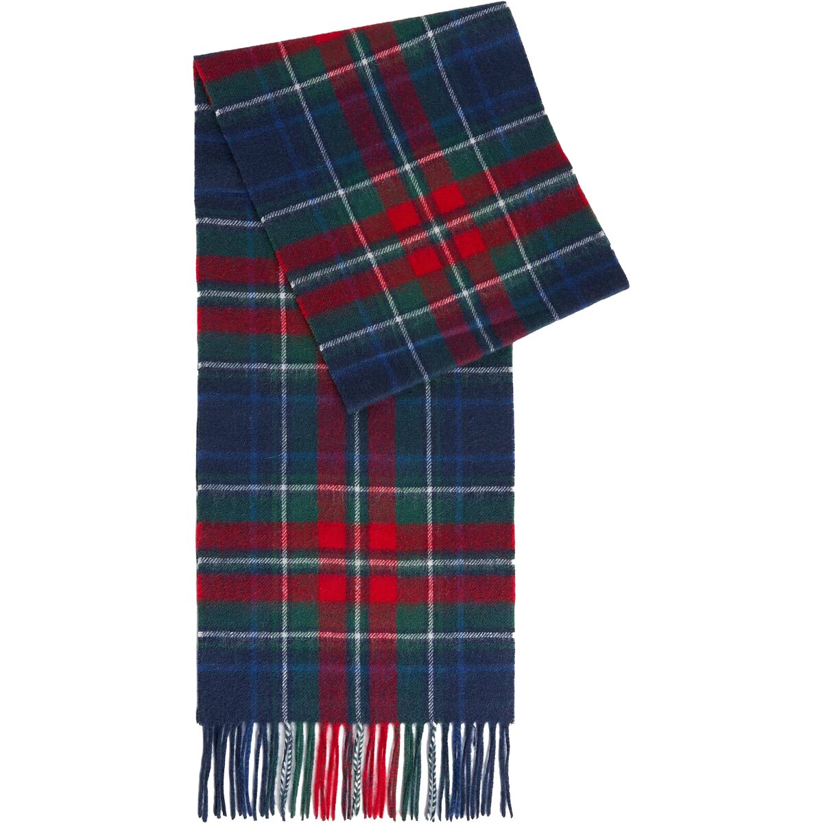 Image of Barbour New Check Tartan Scarf Evergreen Tartan, One Size