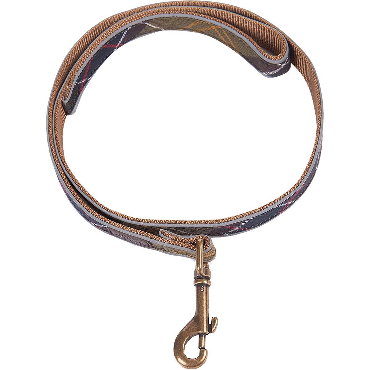 Image of Barbour Reflective Tartan Dog Lead Classic Tartan, One Size