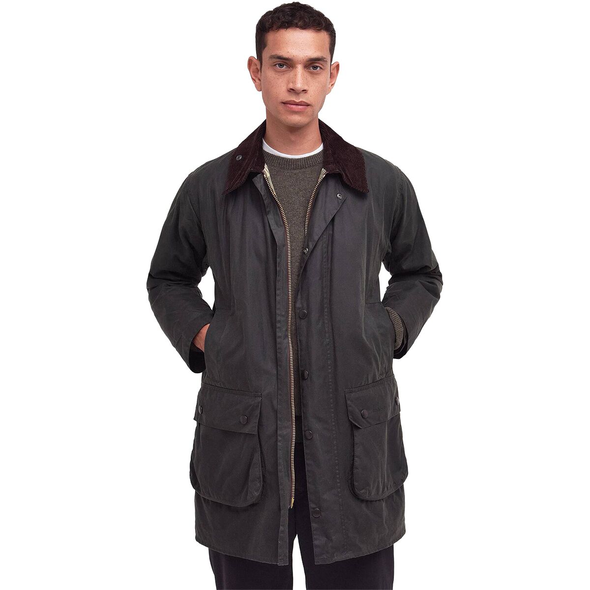 Barbour Barbour Border Wax Jacket - Men's Sage, 34