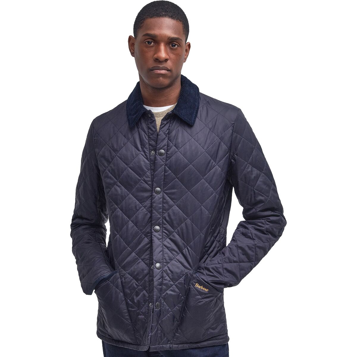Image of Barbour Heritage Liddesdale Quilted Jacket - Men's Navy, XL