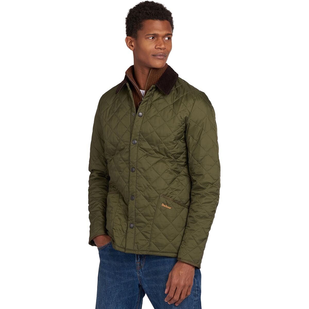 Image of Barbour Heritage Liddesdale Quilted Jacket - Men's Olive, XL