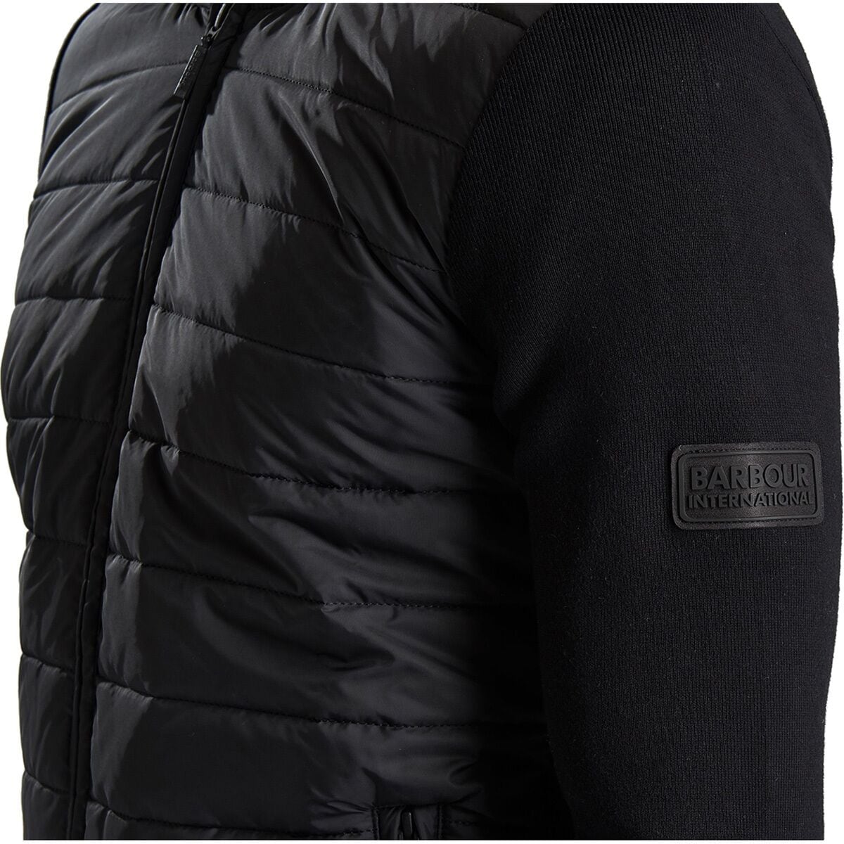 barbour baffle zip through jacket