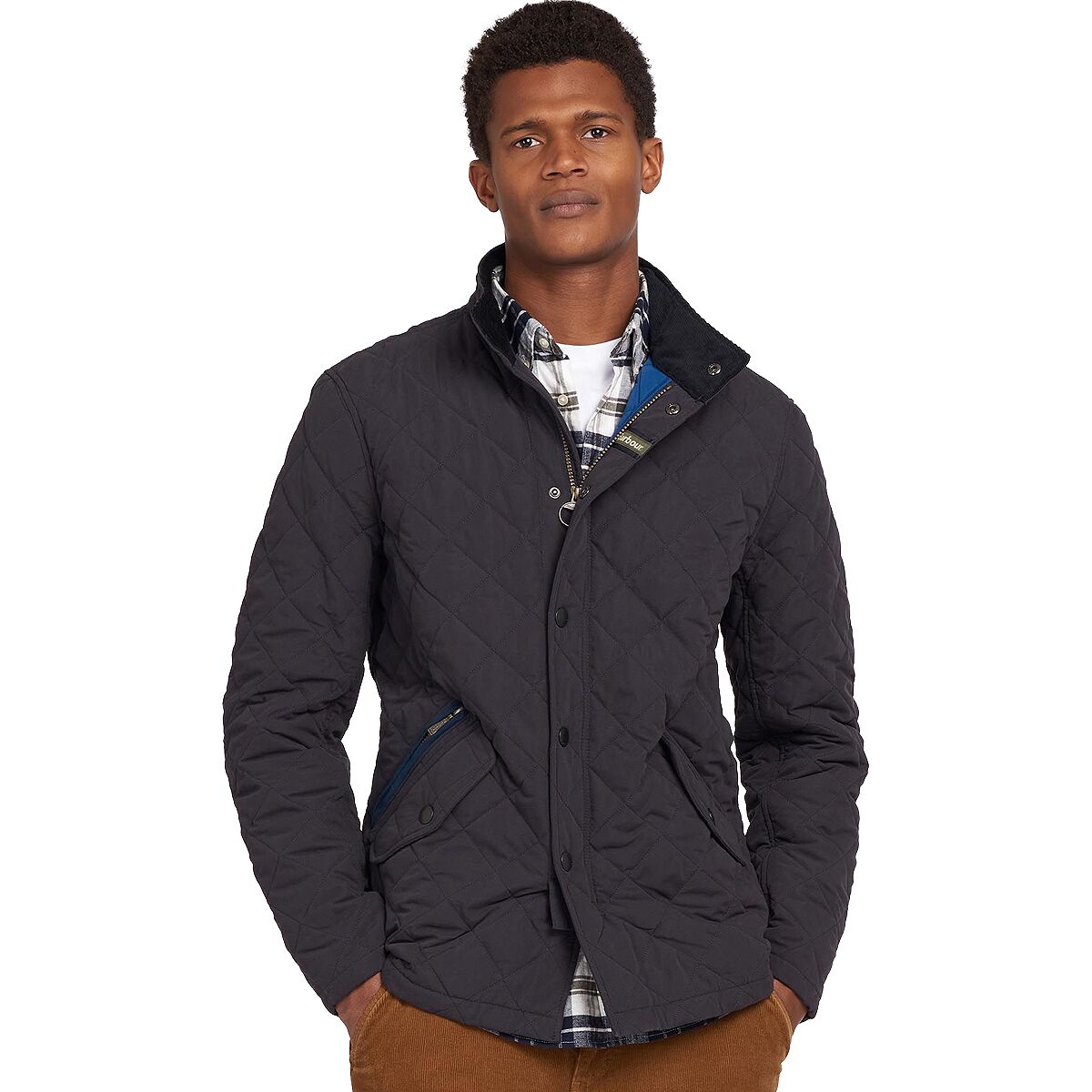 Image of Barbour Shoveler Quilted Jacket - Men's Navy, XXL