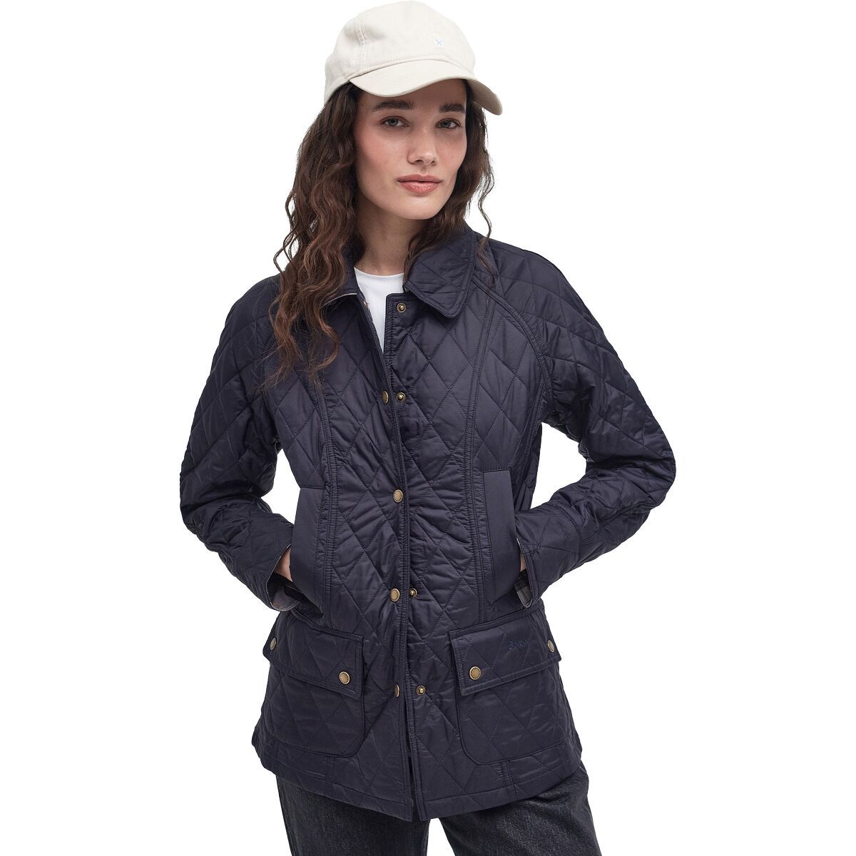 Image of Barbour Summer Beadnell Quilt Jacket - Women's Navy, US 6/UK 10