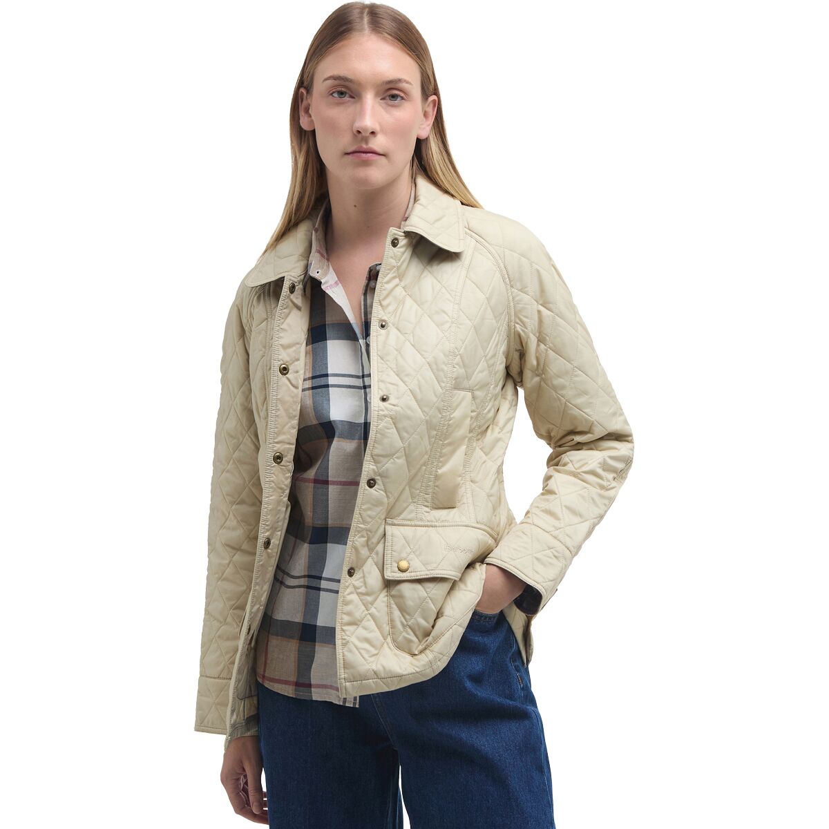 Image of Barbour Summer Beadnell Quilt Jacket - Women's Pearl, US 6/UK 10