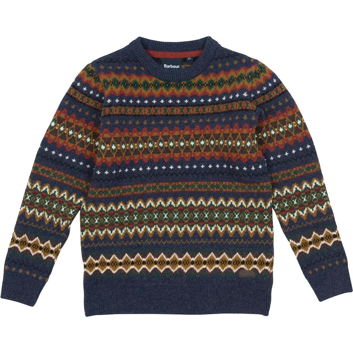 Barbour Case Fair Isle Crew Sweatshirt - Boys' Navy Marl, S