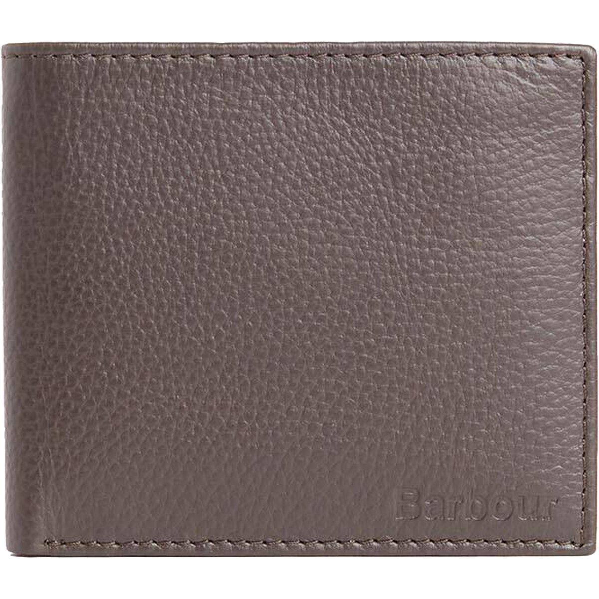 Image of Barbour Amble Leather Billfold Wallet Dark Brown, One Size