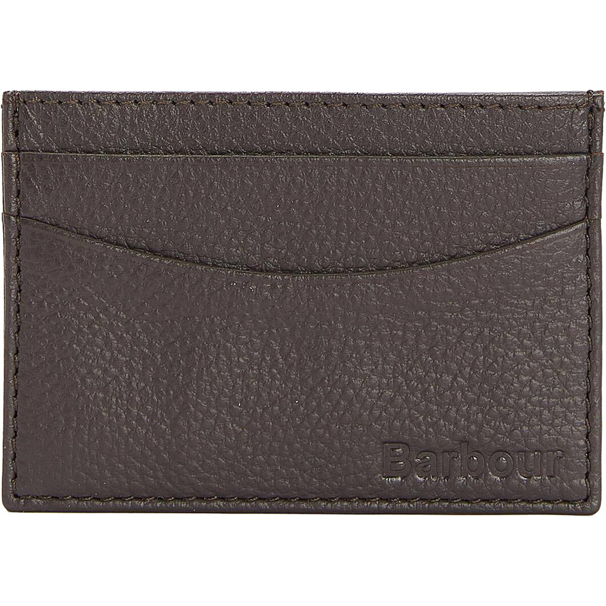 Image of Barbour Amble Leather Card Holder Dark Brown, One Size