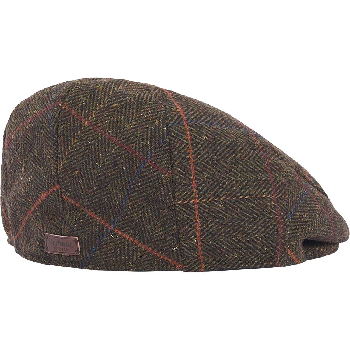 Barbour Wilkin Flat Cap Olive Herringbone, S