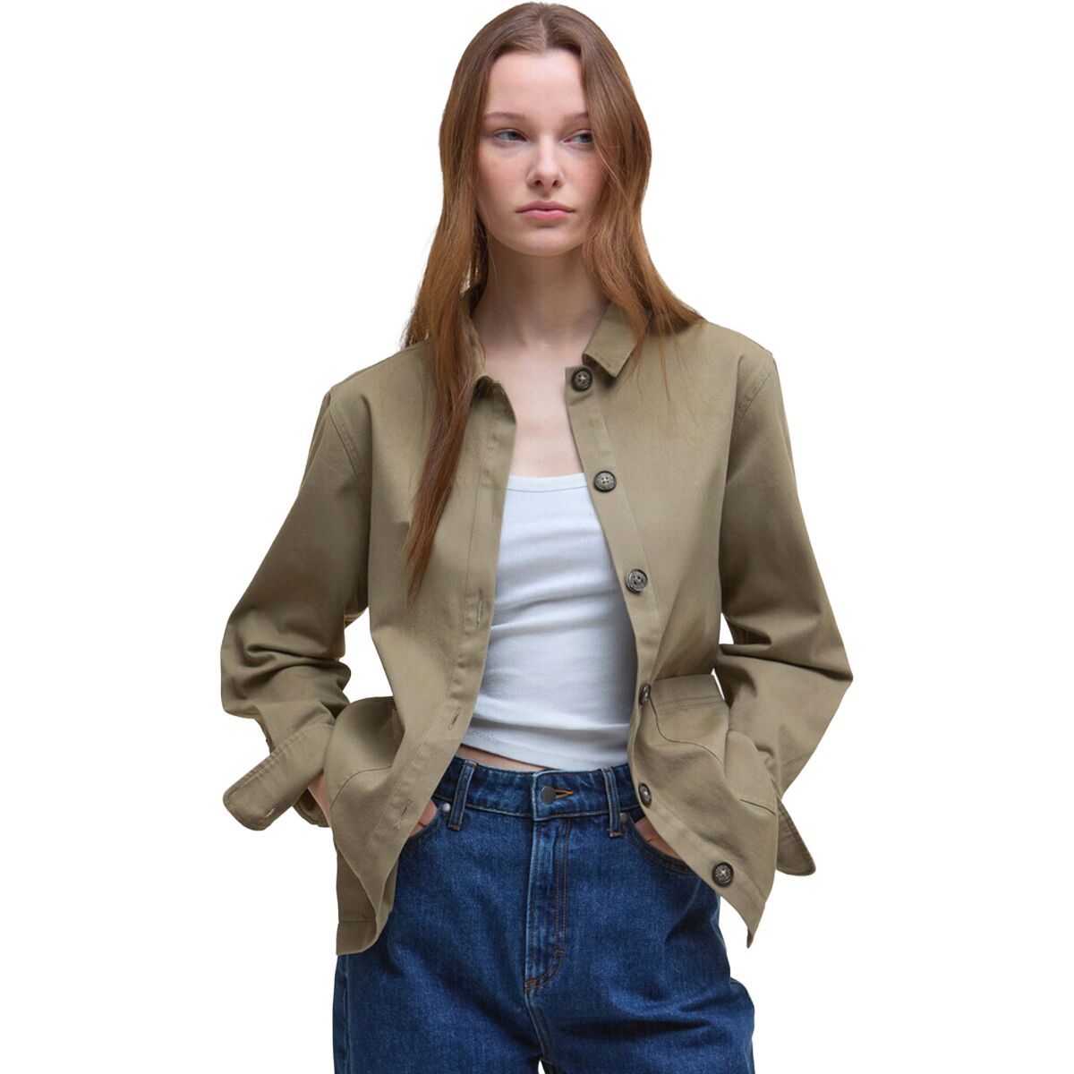 Image of Barbour Lyndale Overshirt - Women's Dusky Green, US 6/UK 10