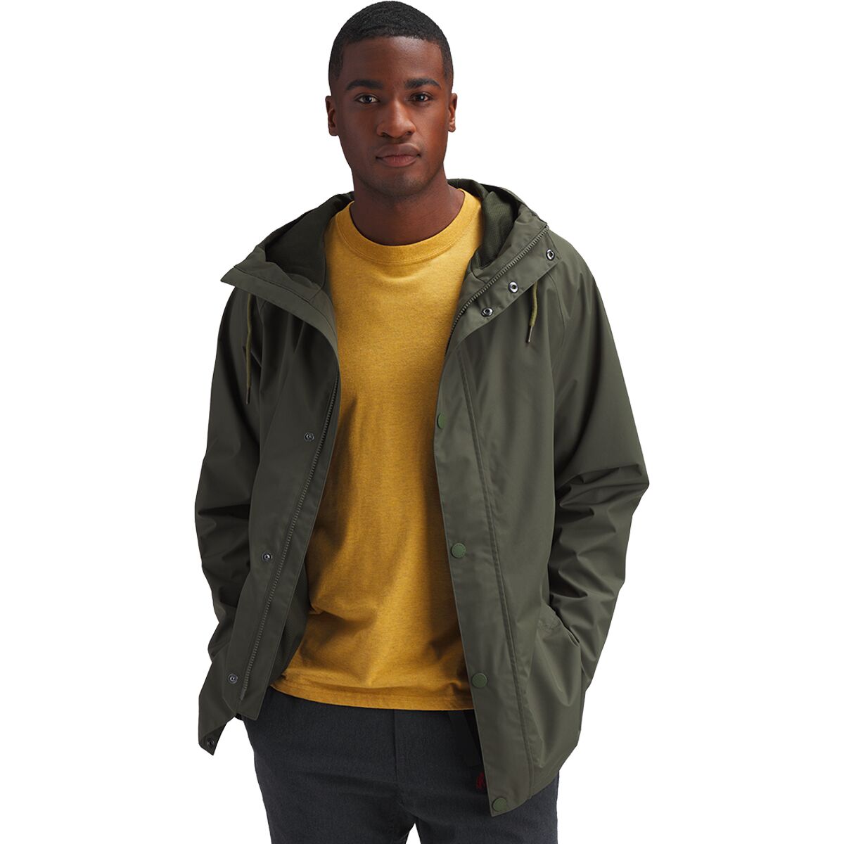 hooded mac jacket