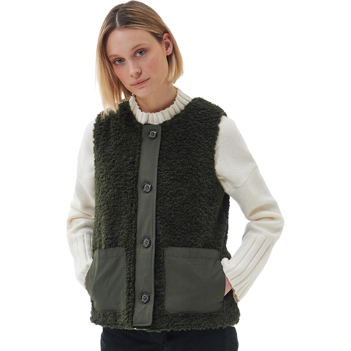 Barbour Kintra Liner Vest - Women's Olive/Ancient Tartan, US 6/UK 10