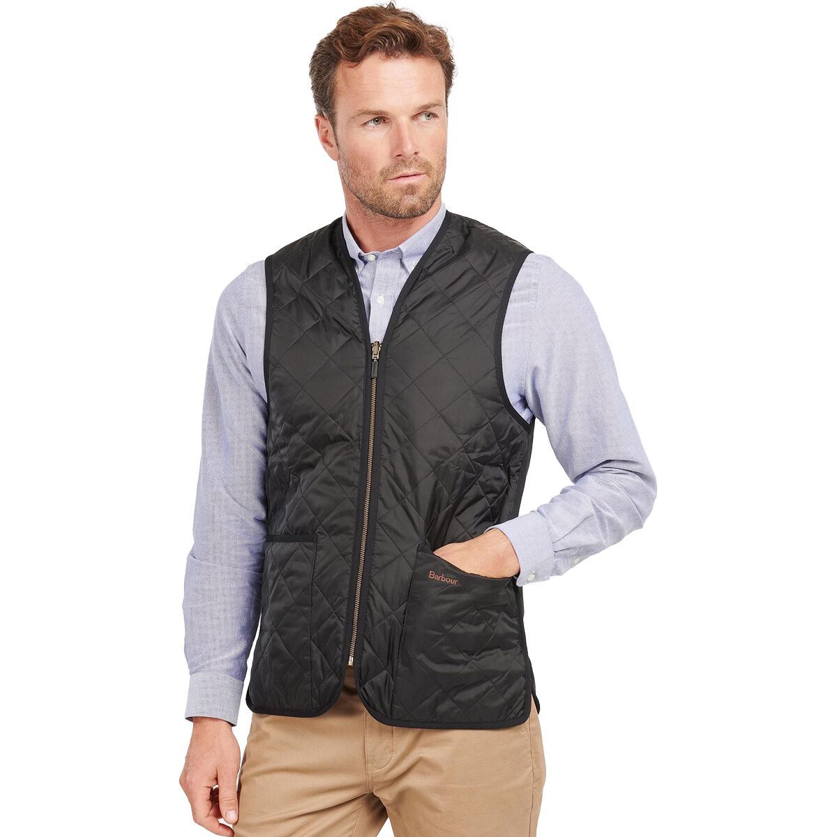 Barbour Quilted Waistcoat/Zip-In Liner Vest - Men's Black/Modern, 36