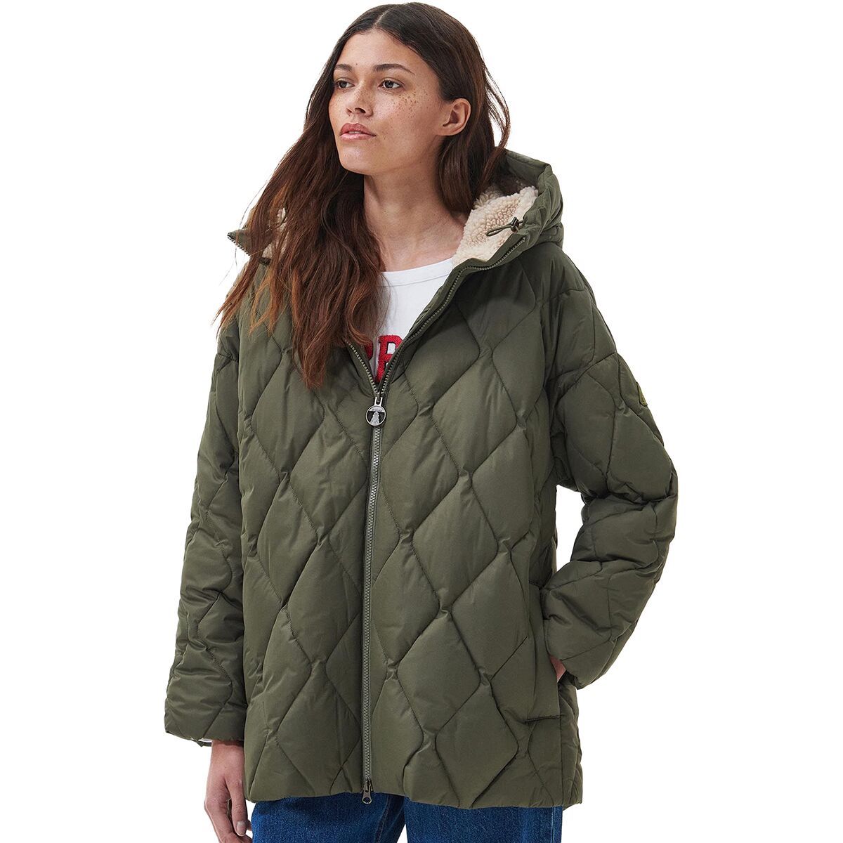Barbour Aster Quilt Jacket - Women's Deep Olive, US 12/UK 16
