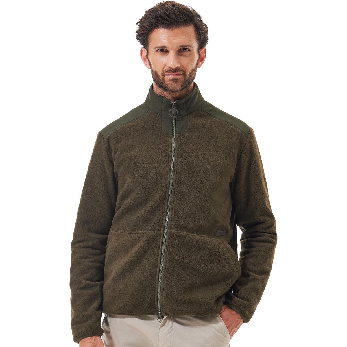 Barbour Country Fleece Jacket - Men's Olive, M