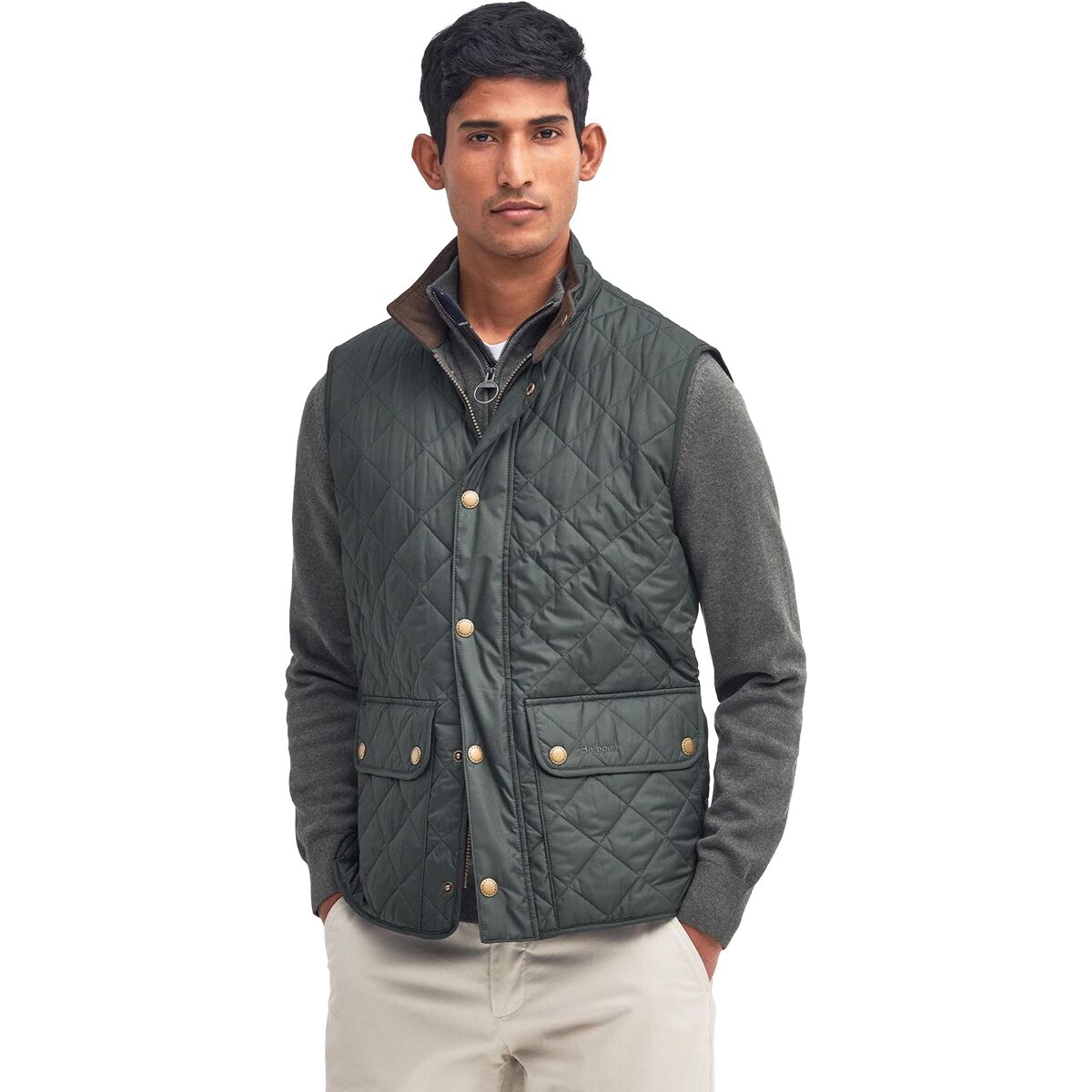 Image of Barbour New Lowerdale Gilet - Men's Sage, XL