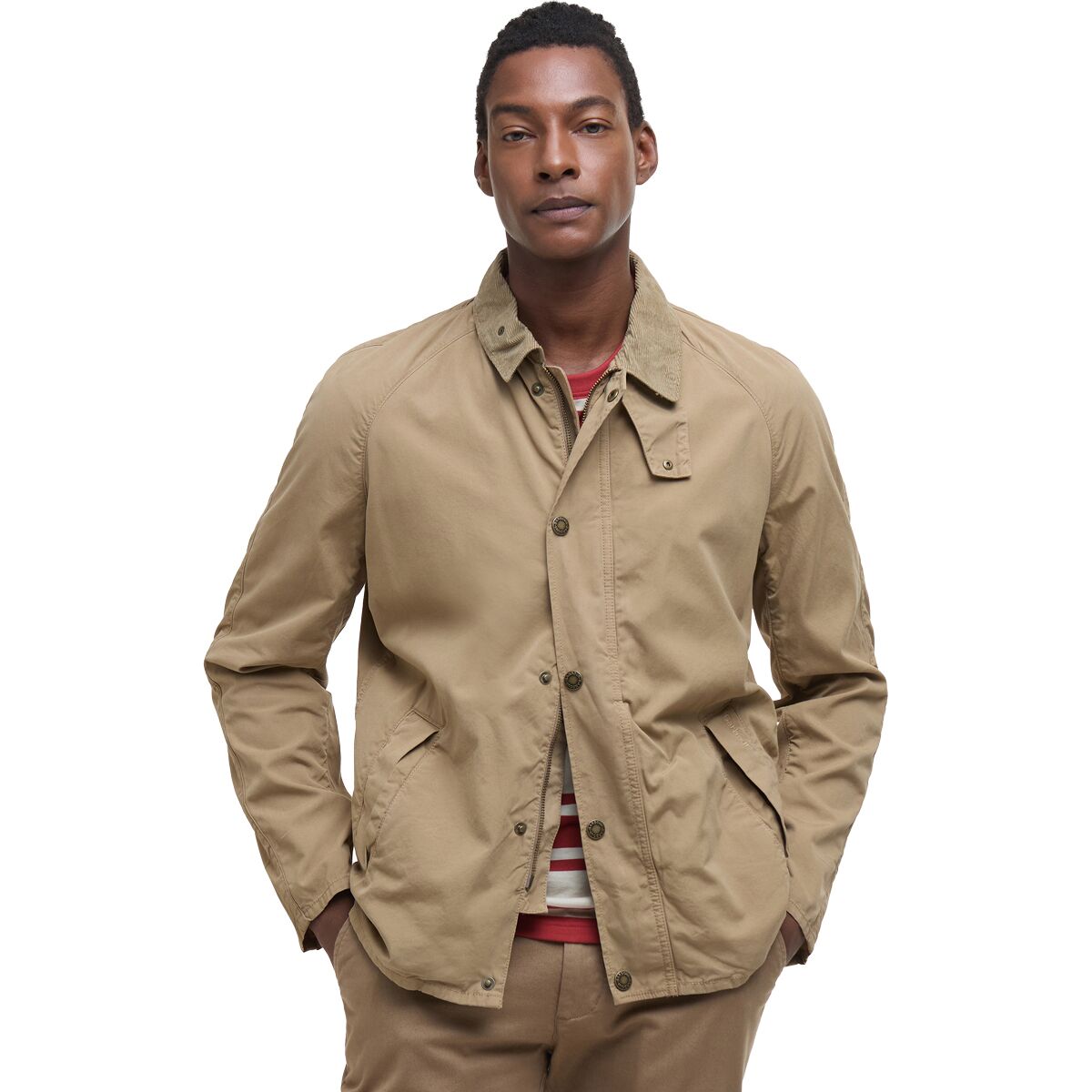 Image of Barbour Tracker Casual Jacket - Men's Washed Stone, XXL