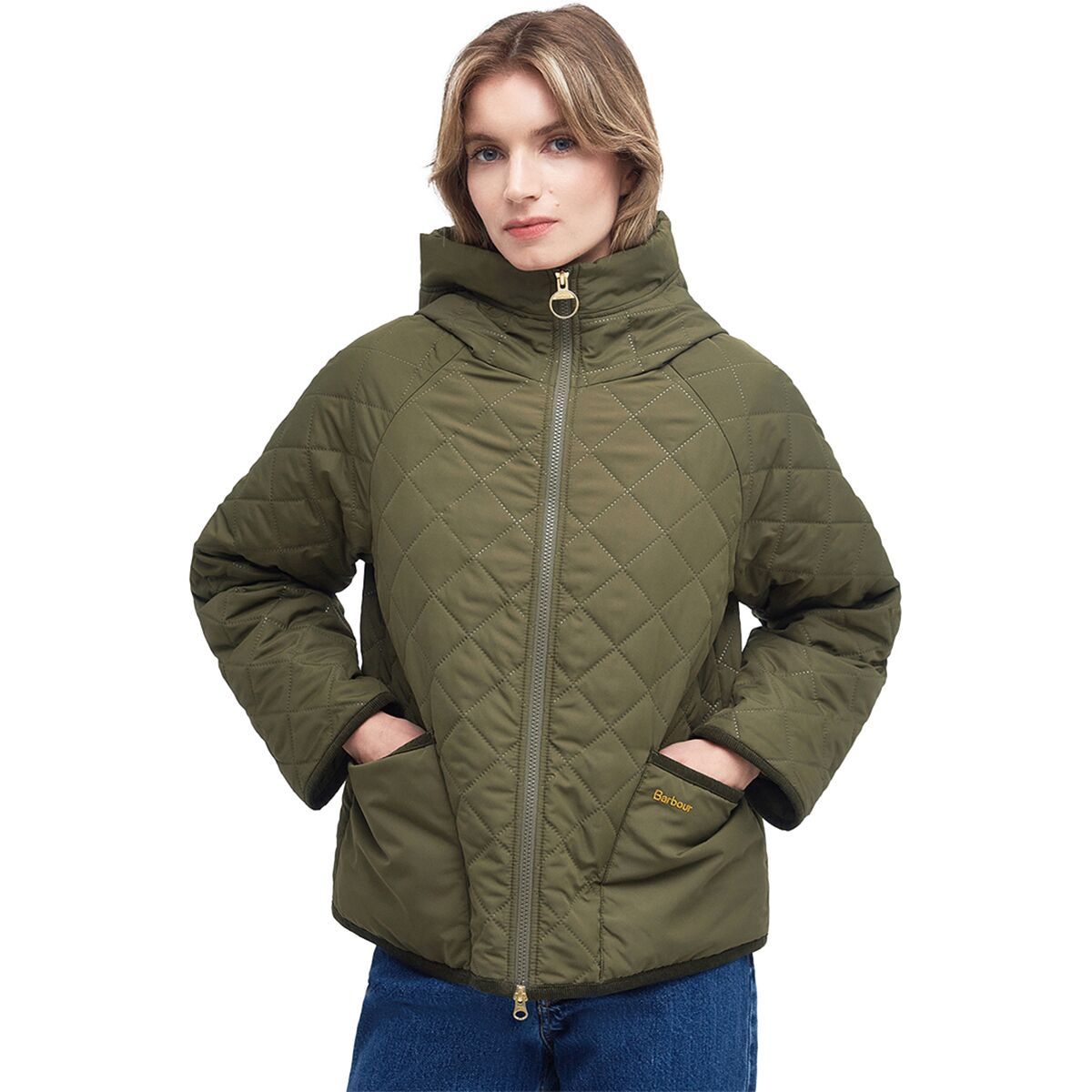 Barbour Glamis Quilt Jacket - Women's Army Green/Ancient, US 10/UK 14