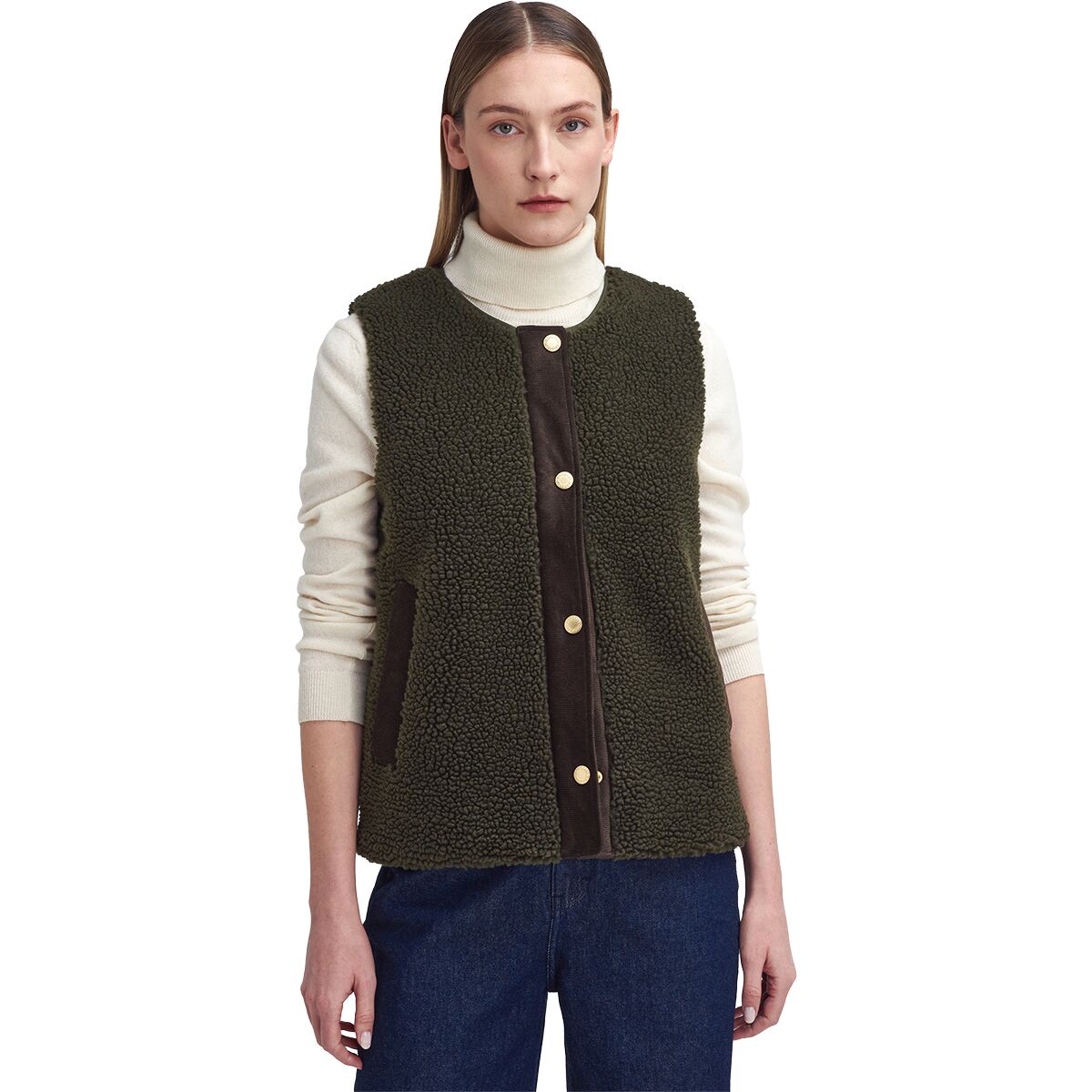 Image of Barbour Dulsie Liner Vest - Women's Olive/Ancient, US 10/UK 14
