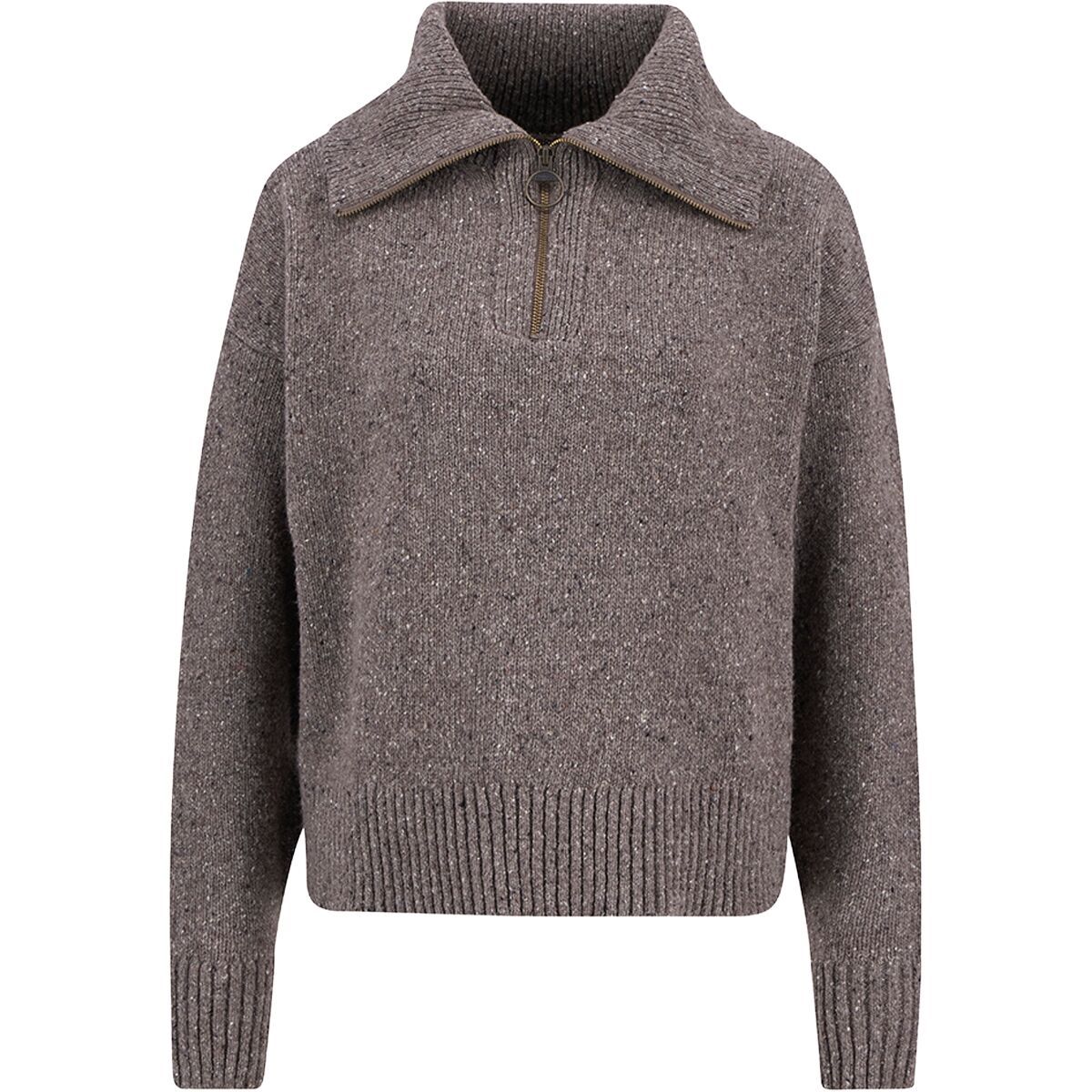 Image of Barbour Lavensdale 1/2-Zip Knit Sweater - Women's Mink, US 2/UK 6