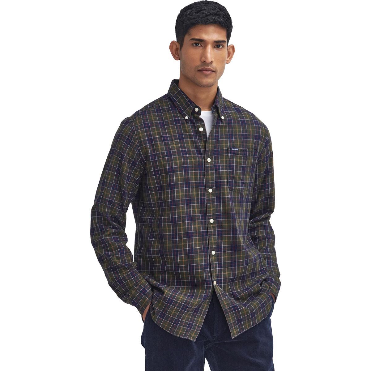 Image of Barbour Lanark Tartan Tailored Shirt - Men's Classic Tartan, M