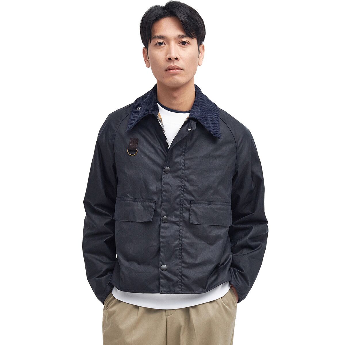 Image of Barbour Spey Wax Jacket - Men's Navy, M