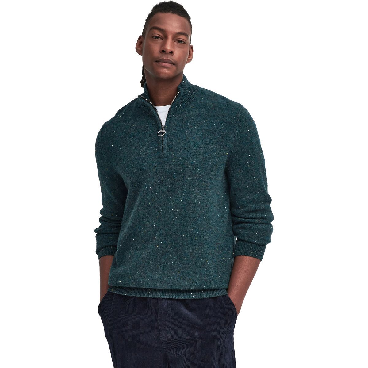 Barbour Tainsbury 1/2-Zip Knitted Jumper - Men's Seaweed, L