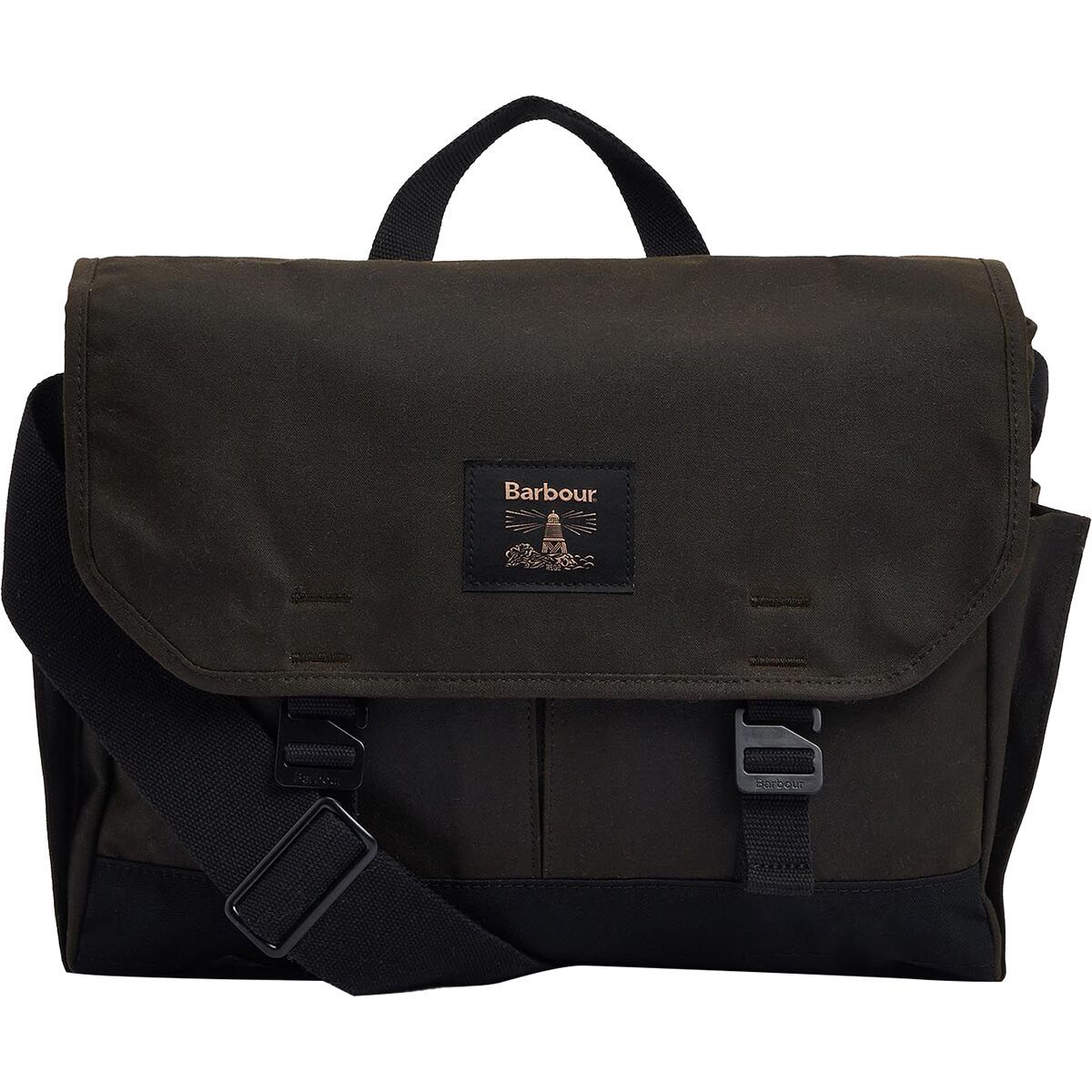 Barbour Field Wax Messenger Bag Olive
