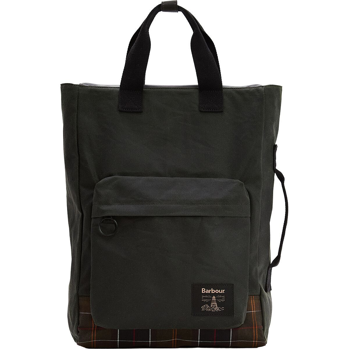 Image of Barbour Field Wax Zip Backpack Sage/Classic, One Size