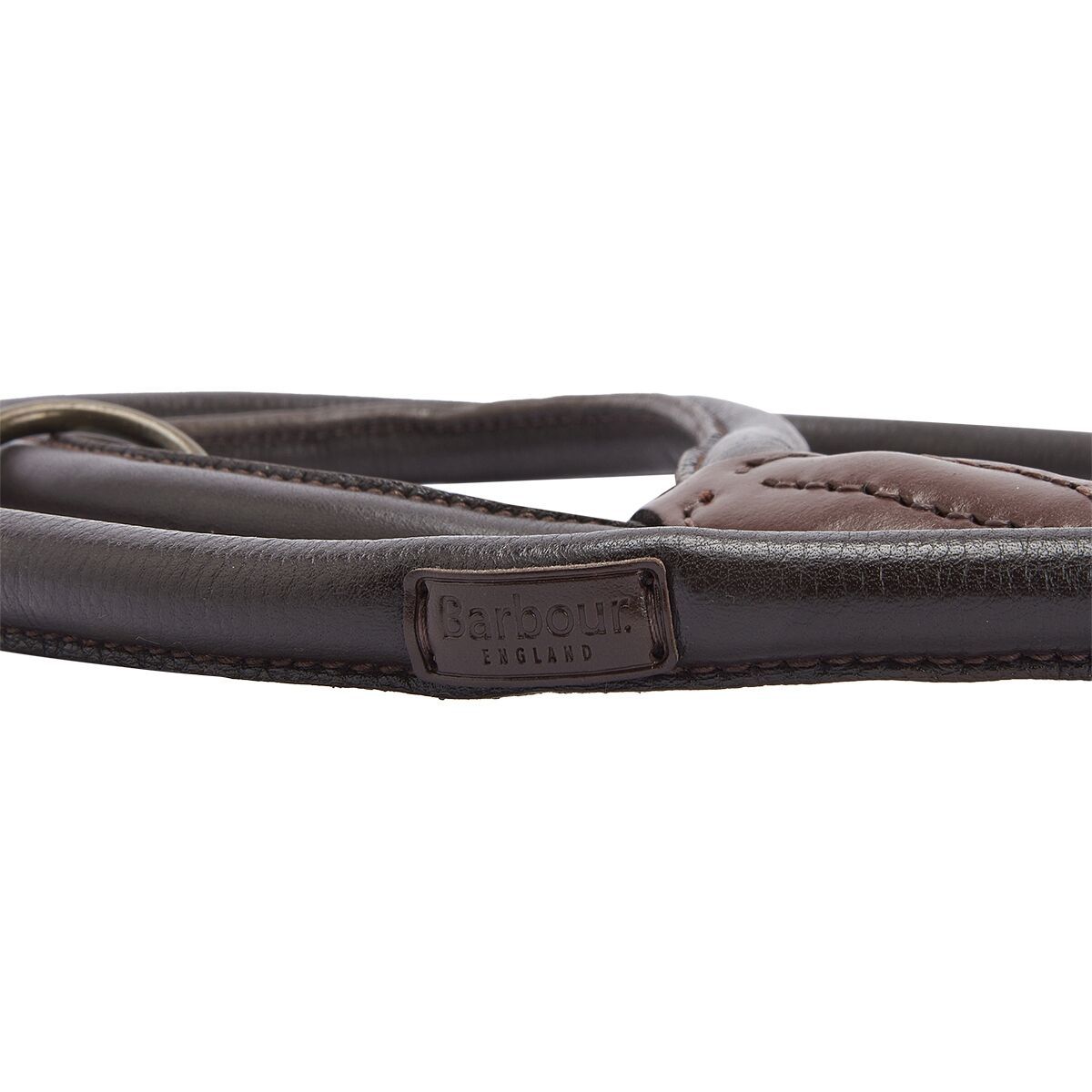 Barbour Leather Snap Lead Dark Brown, One Size