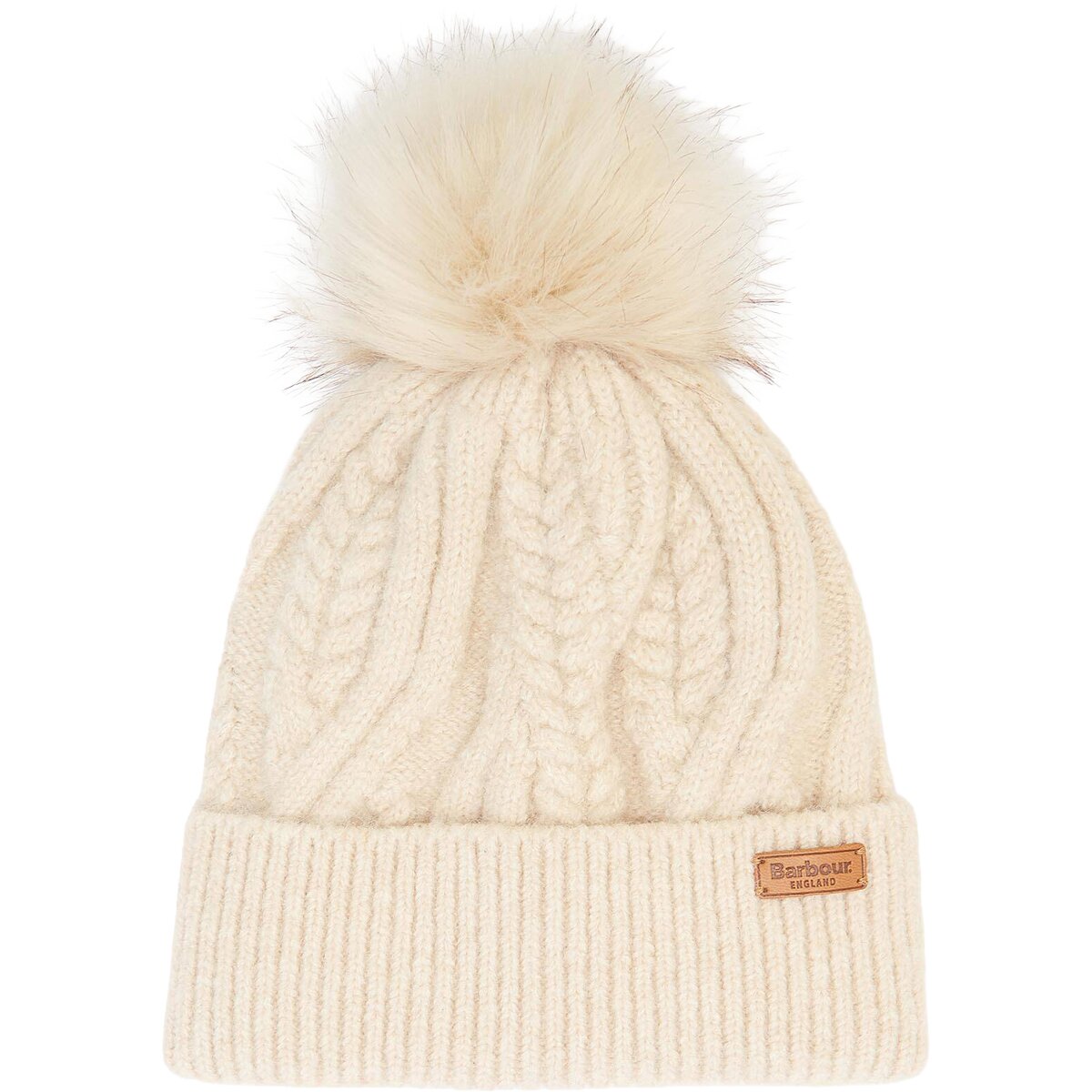 Image of Barbour Elsdon Beanie Hat Eggshell, One Size