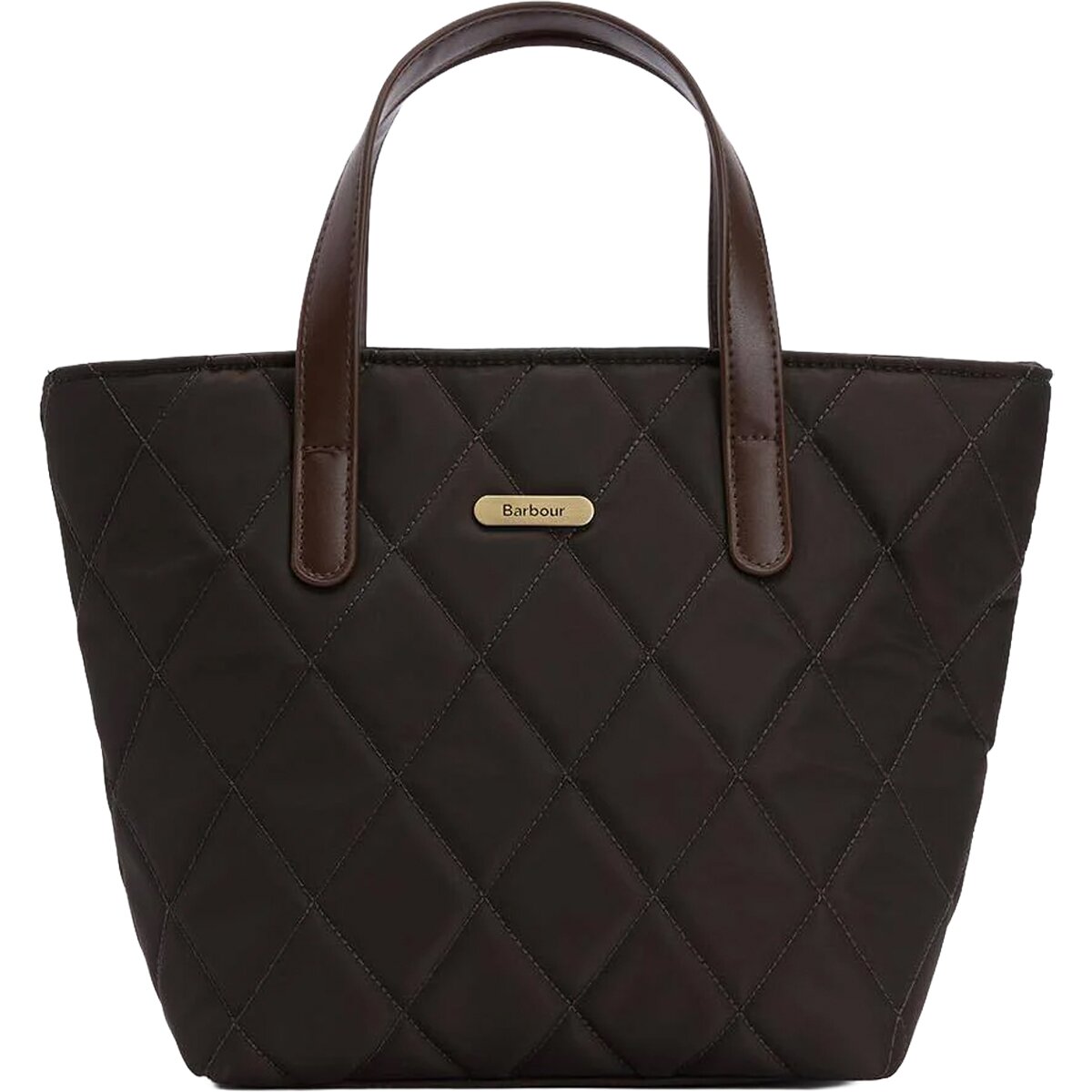 Image of Barbour Mini Quilted Tote Bag Olive2, One Size