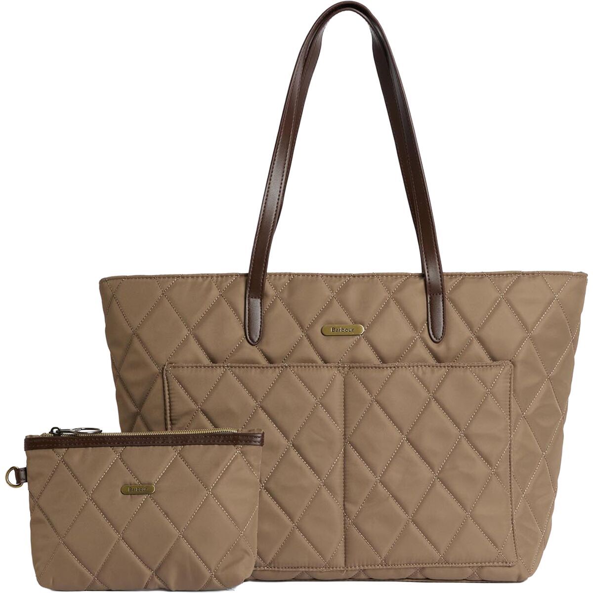 Barbour Quilted Tote Bag Sand