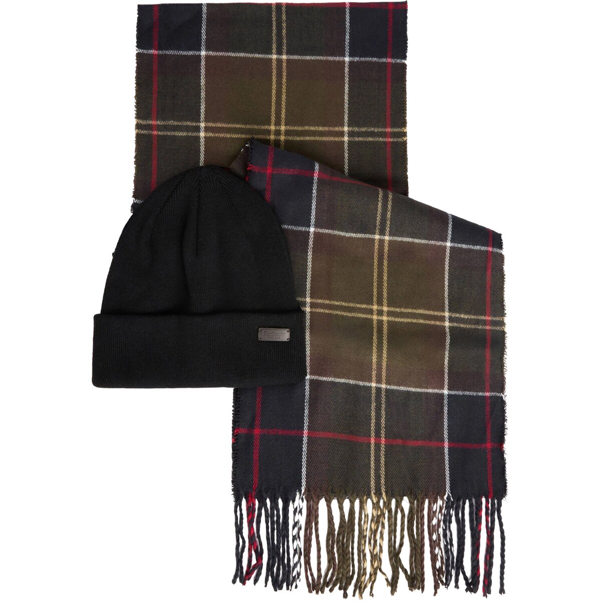 Image of Barbour Swinton Beanie & Galingale Scarf Gift Set Classic, One Size