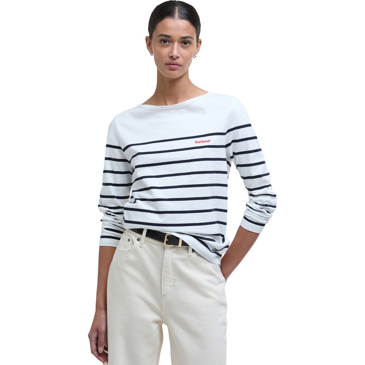 Image of Barbour Bradley Top - Women's Cloud Stripe, US 8/UK 12