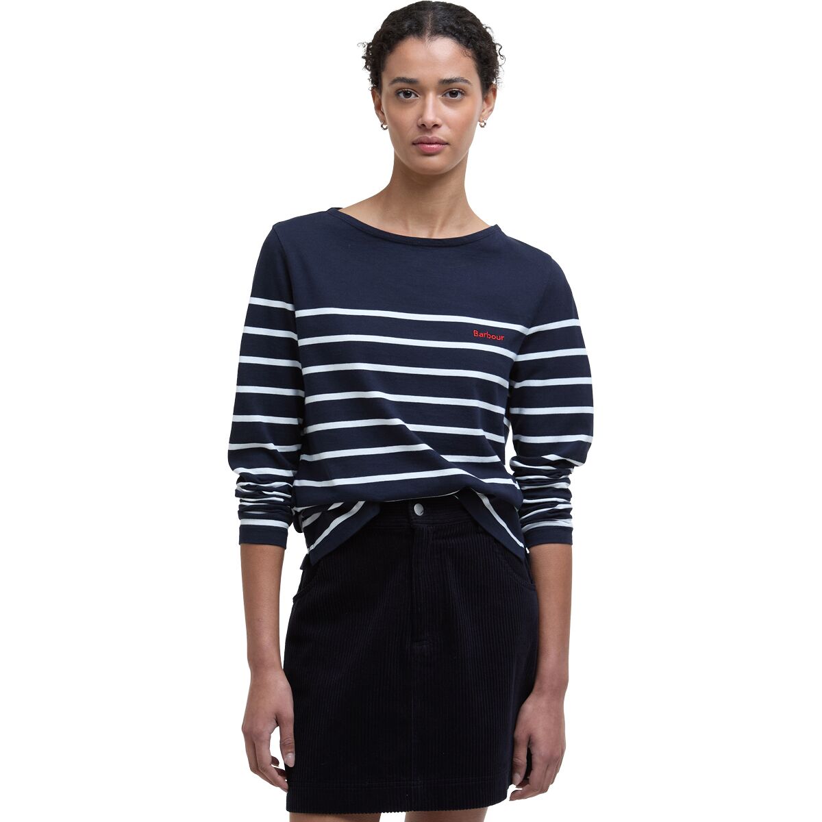 Image of Barbour Bradley Top - Women's Navy Stripe, US 6/UK 10