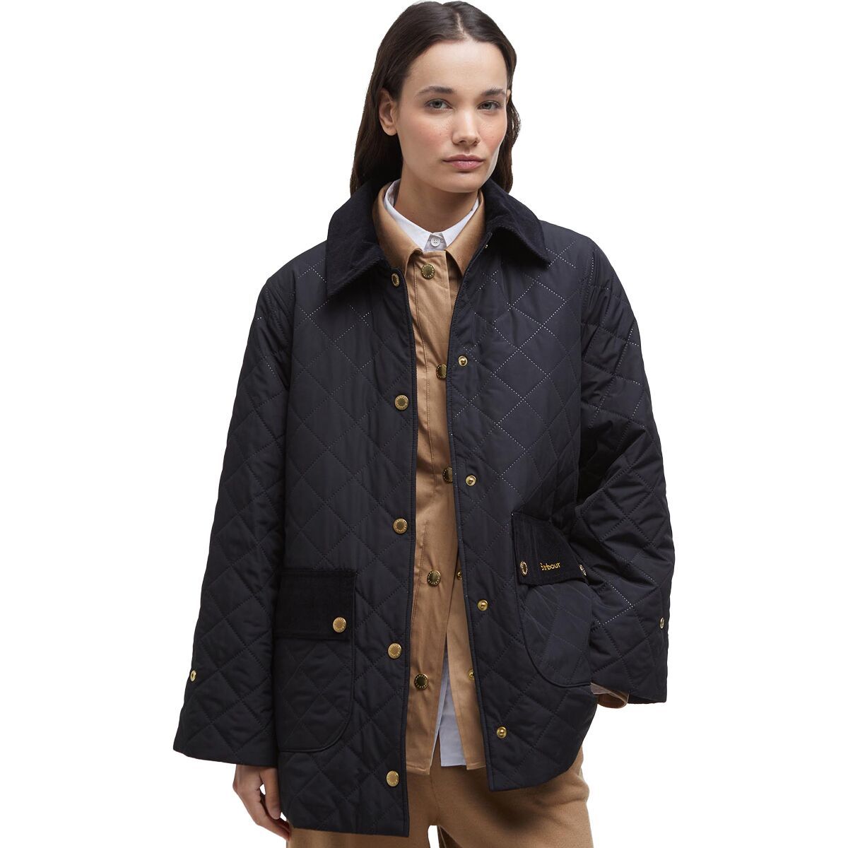 Image of Barbour Corinne Quilt Jacket - Women's Black/Ancient, US 12/UK 16