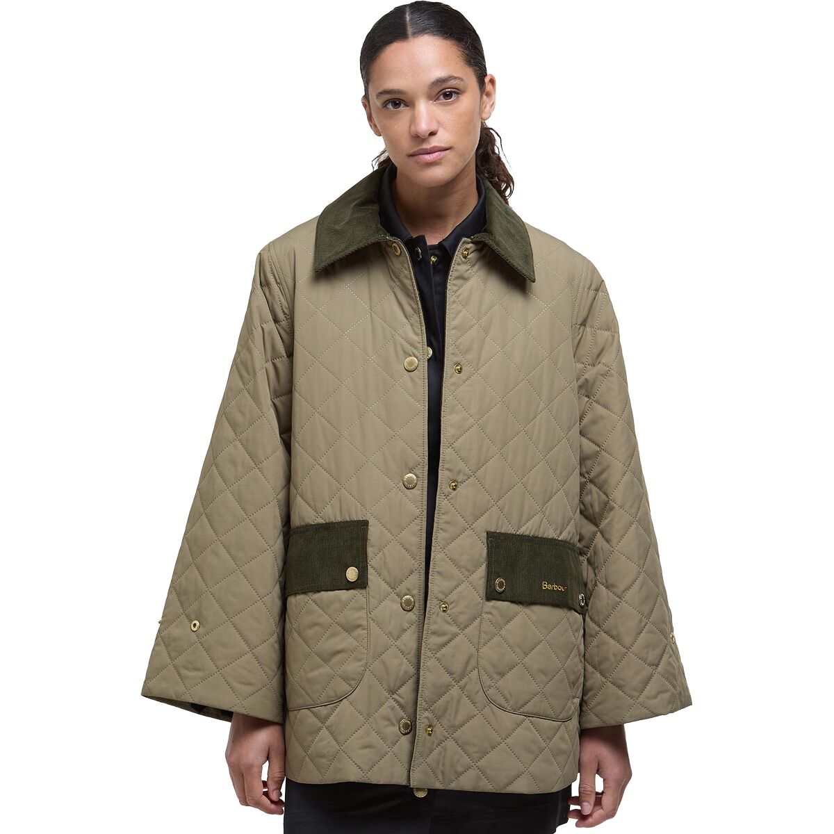 Image of Barbour Corinne Quilt Jacket - Women's Dusky Green/Ancient, US 12/UK 16
