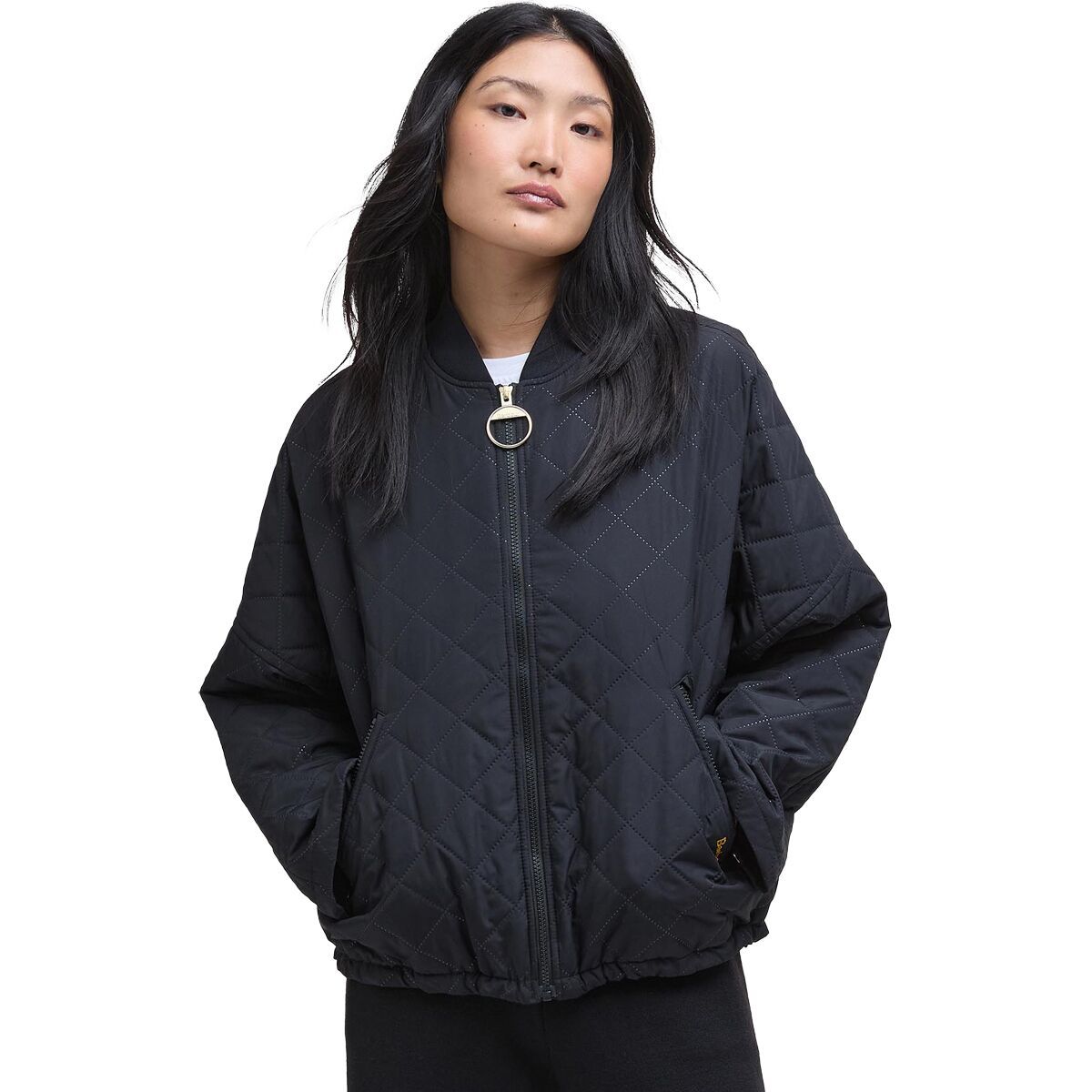 Image of Barbour Emlyn Quilt Jacket - Women's Black/Ancient, US 10/UK 14