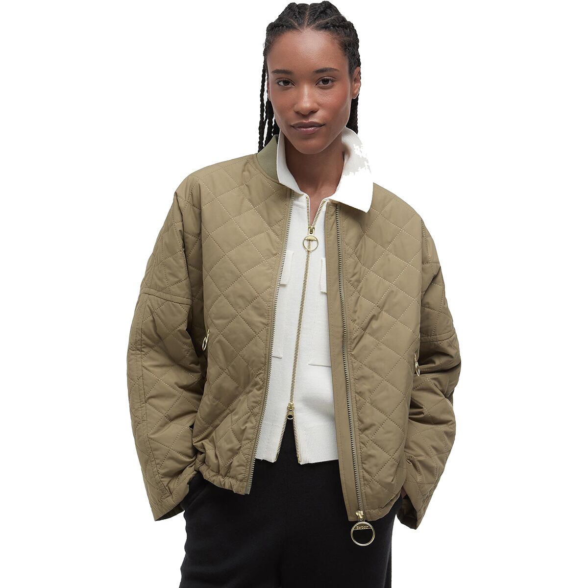 Image of Barbour Emlyn Quilt Jacket - Women's Dusky Green/Ancient, US 2/UK 6