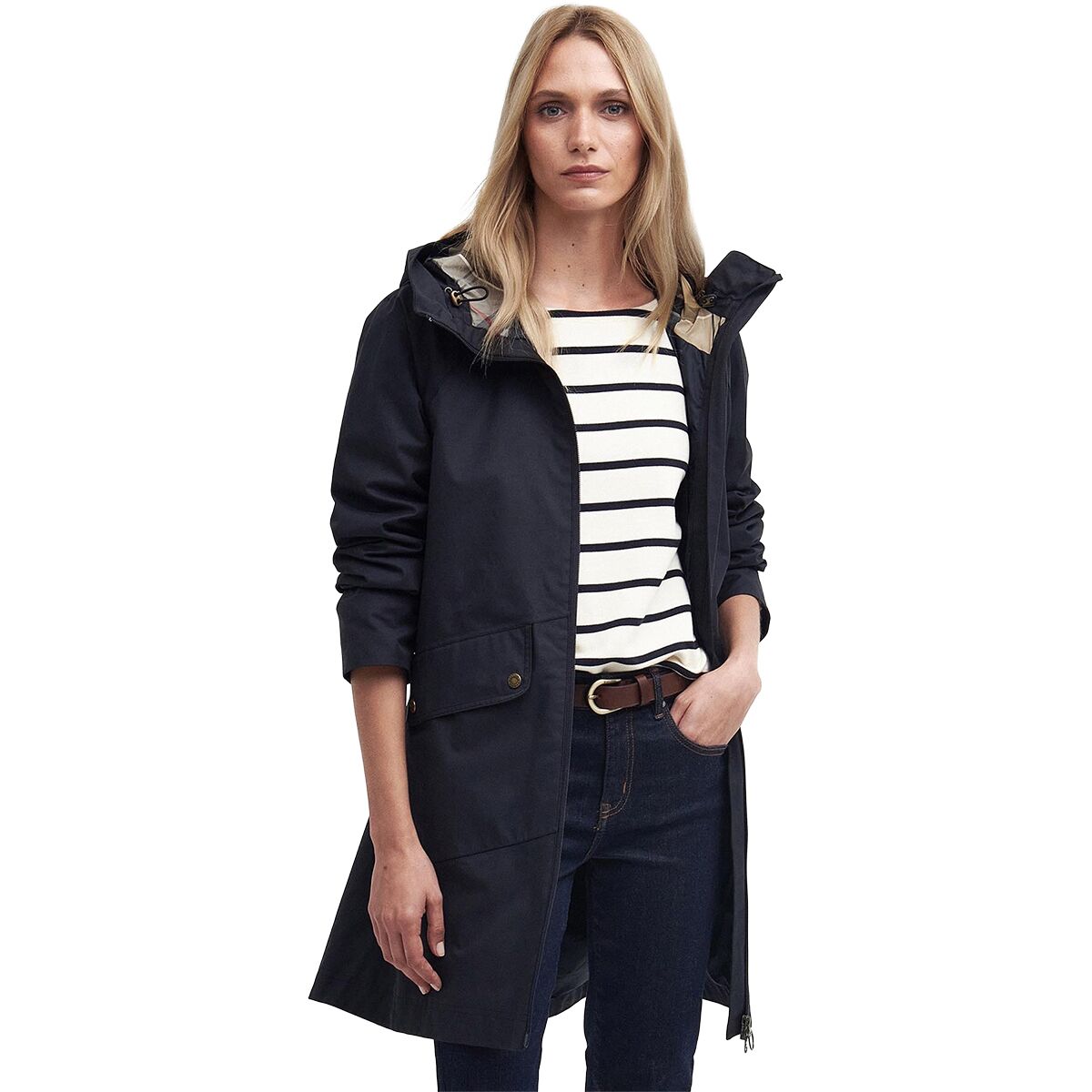 Image of Barbour Heron Waterproof Jacket - Women's Dark Navy, US 10/UK 14
