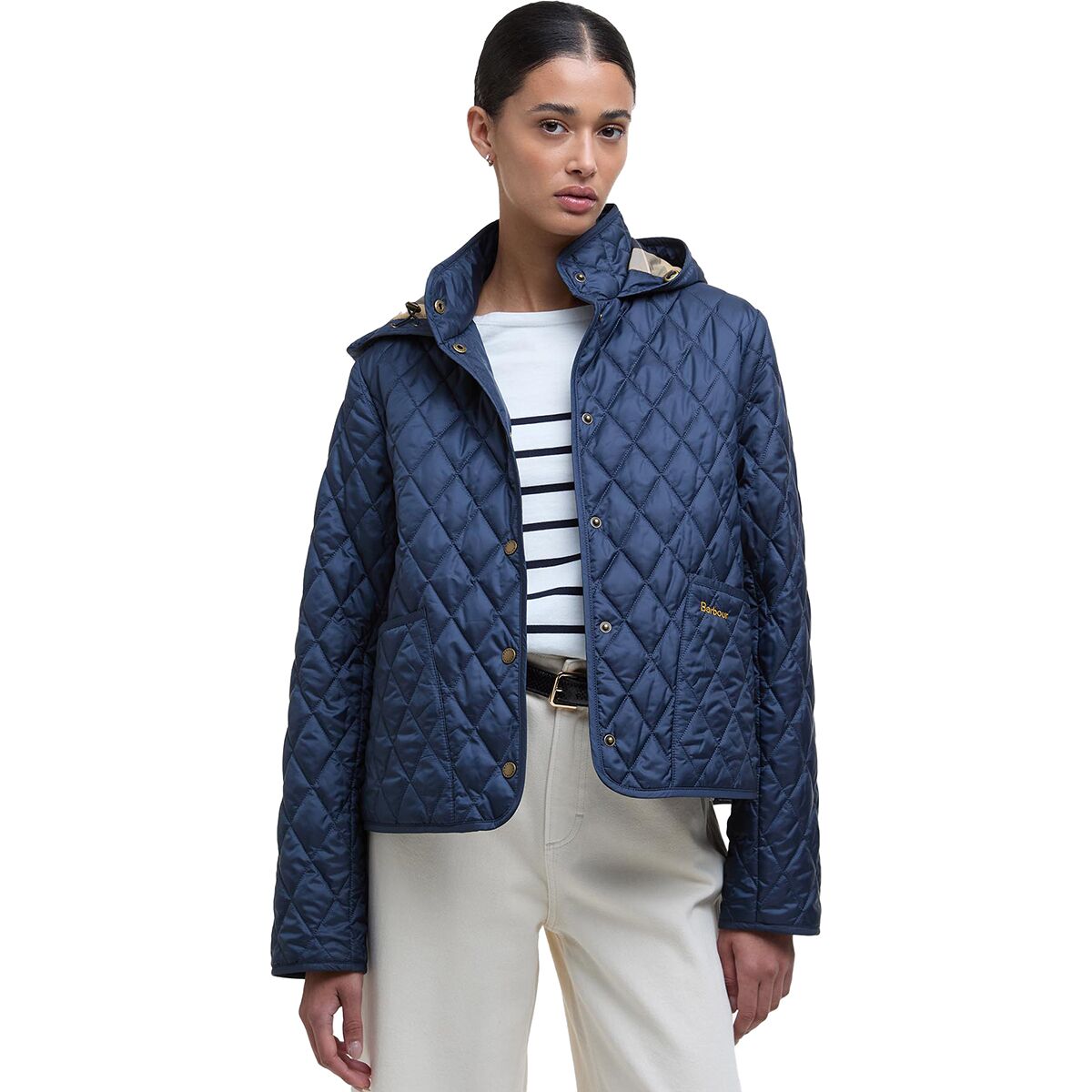 Image of Barbour Penelope Quilt Jacket - Women's Navy/Dress, US 14/UK 18