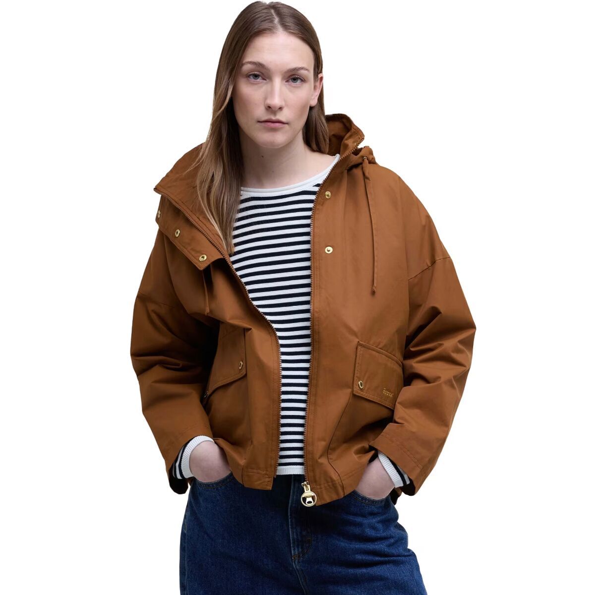 Image of Barbour Cecile Showerproof Jacket - Women's Rust Brown, US 12/UK 16
